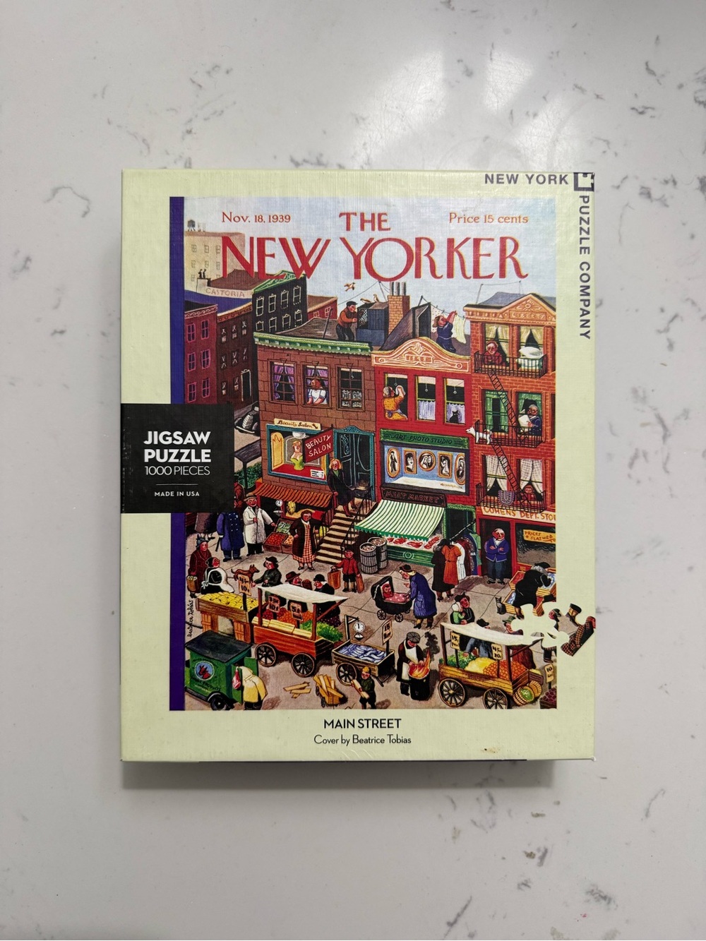 The New Yorker "Main Street" 1000-Piece Jigsaw Puzzle - Cream